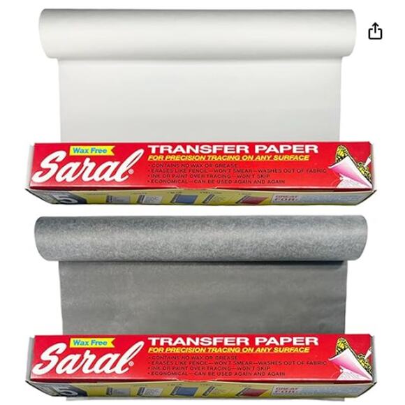 Two Rolls- Saral Paper Corp Wax Free Transfer Tracing Paper -Graphite and White - Picture 1 of 4